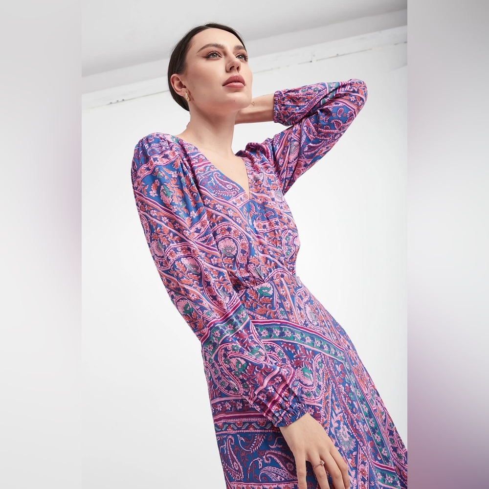 BA&SH Frankie Paisley Midi Dress - Picture 11 of 11